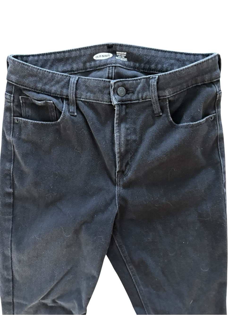 Old Navy Women’s Skinny High Rise Jeans in Black - Picture 4 of 9